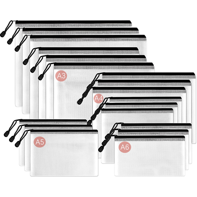 Mesh Zipper Storage Bag Docume - File Folder Hanging review and price