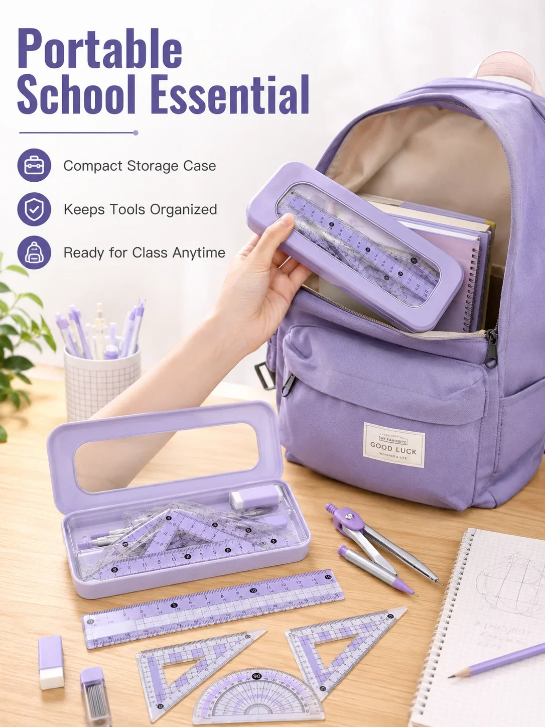8-Piece Math Geometry Set for  - Compass Geometry Set review and price
