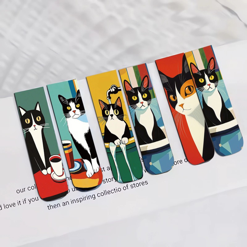 5PCS Simple And Fun Cat Magnet - Office Supply Office Stationery Items review and price