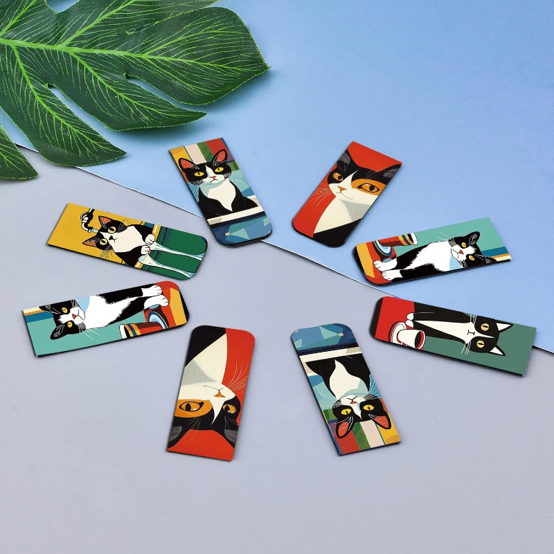 5PCS Simple And Fun Cat Magnet - Office Supply Office Stationery Items review and price