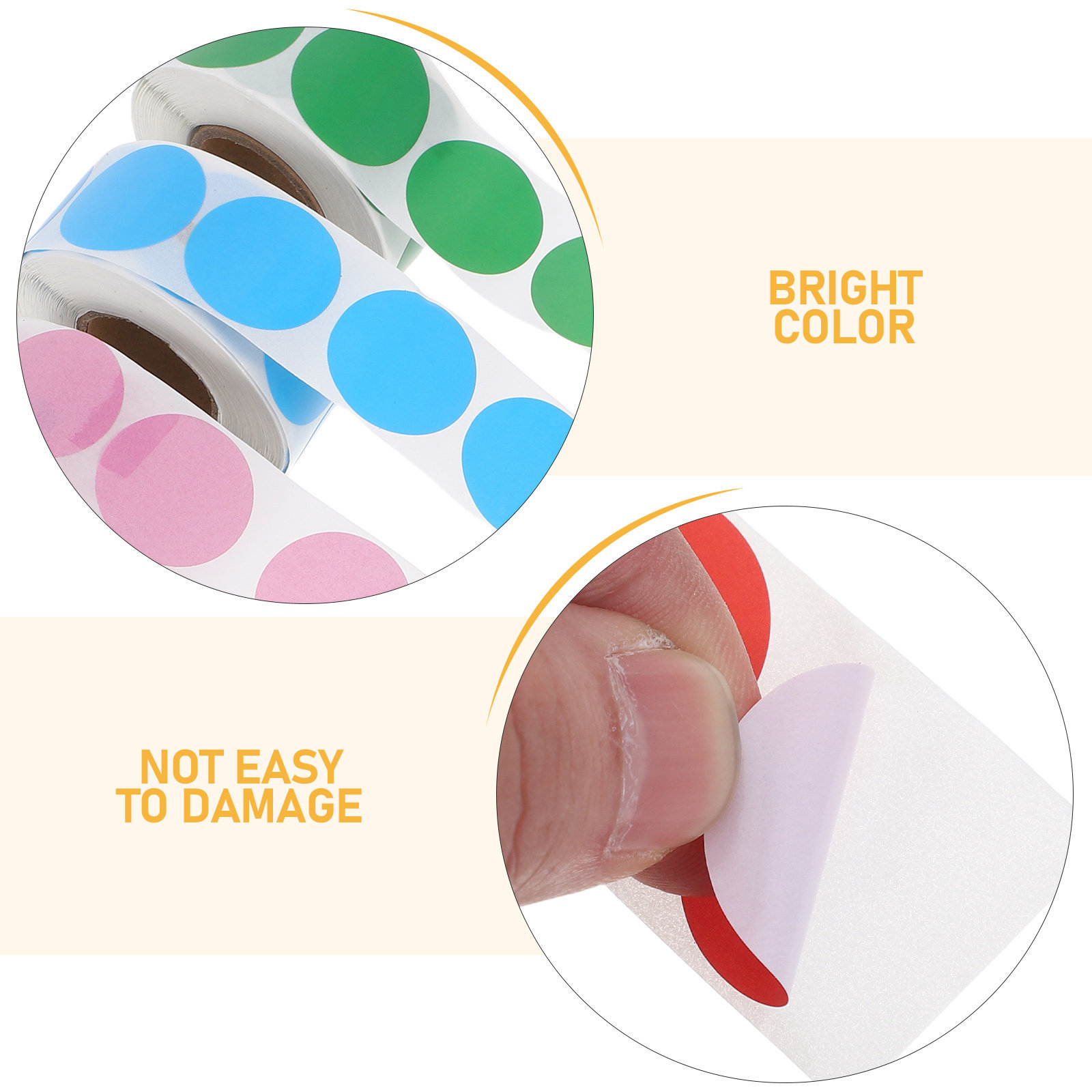 6 Rolls Round Blank Kraft Pape - Sticker Label Roll review and price