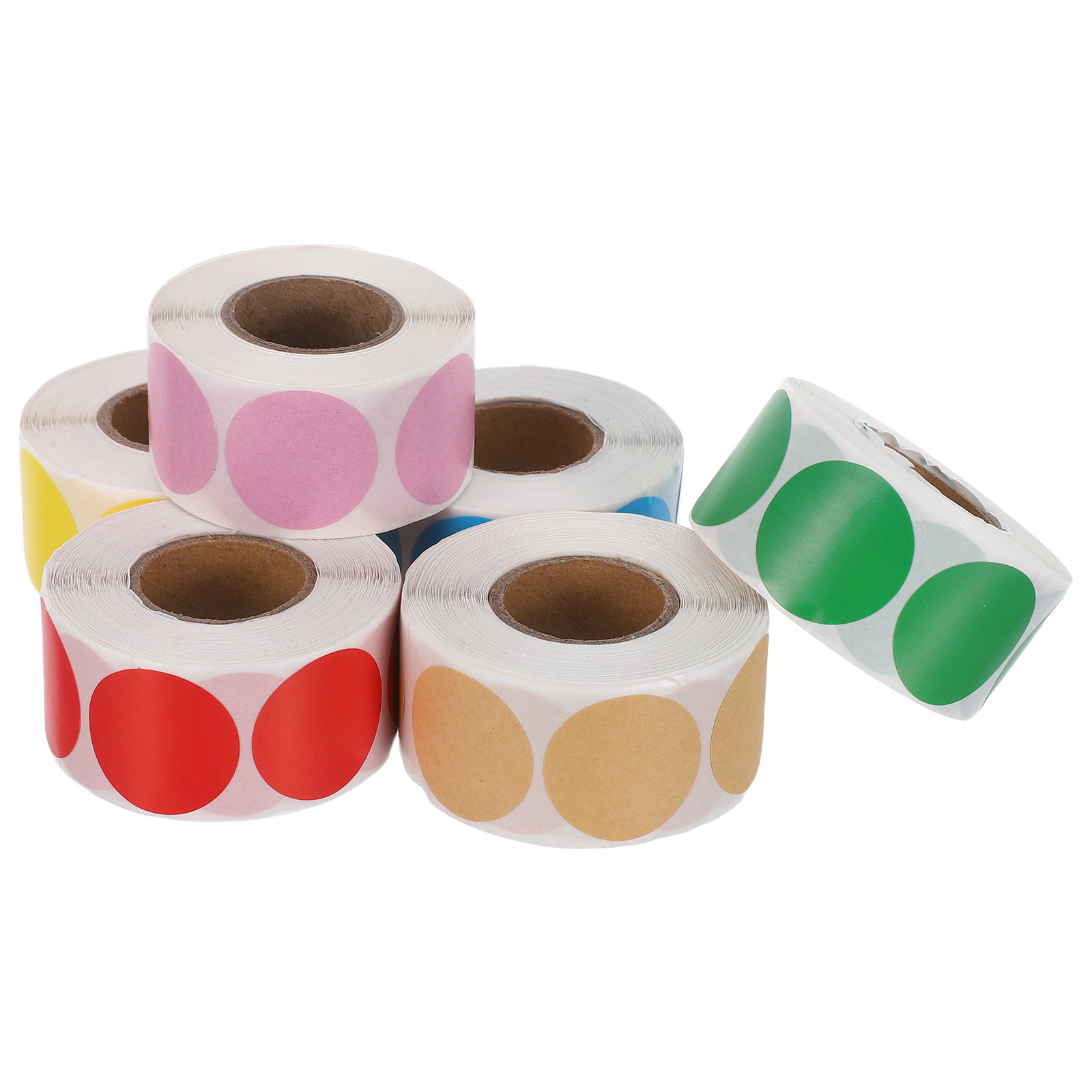 6 Rolls Round Blank Kraft Pape - Sticker Label Roll review and price
