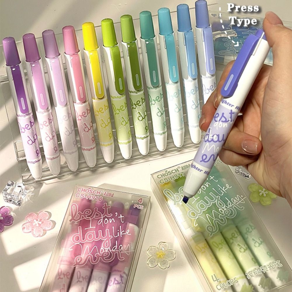 4pcs New Gradient Color Highli - Highlighter Set Pastel review and price