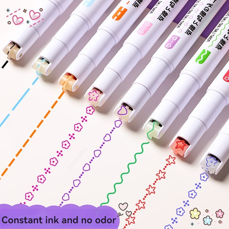 6-24Pcs/Set Flower Line Shape  - Highlighter Set Pastel review and price