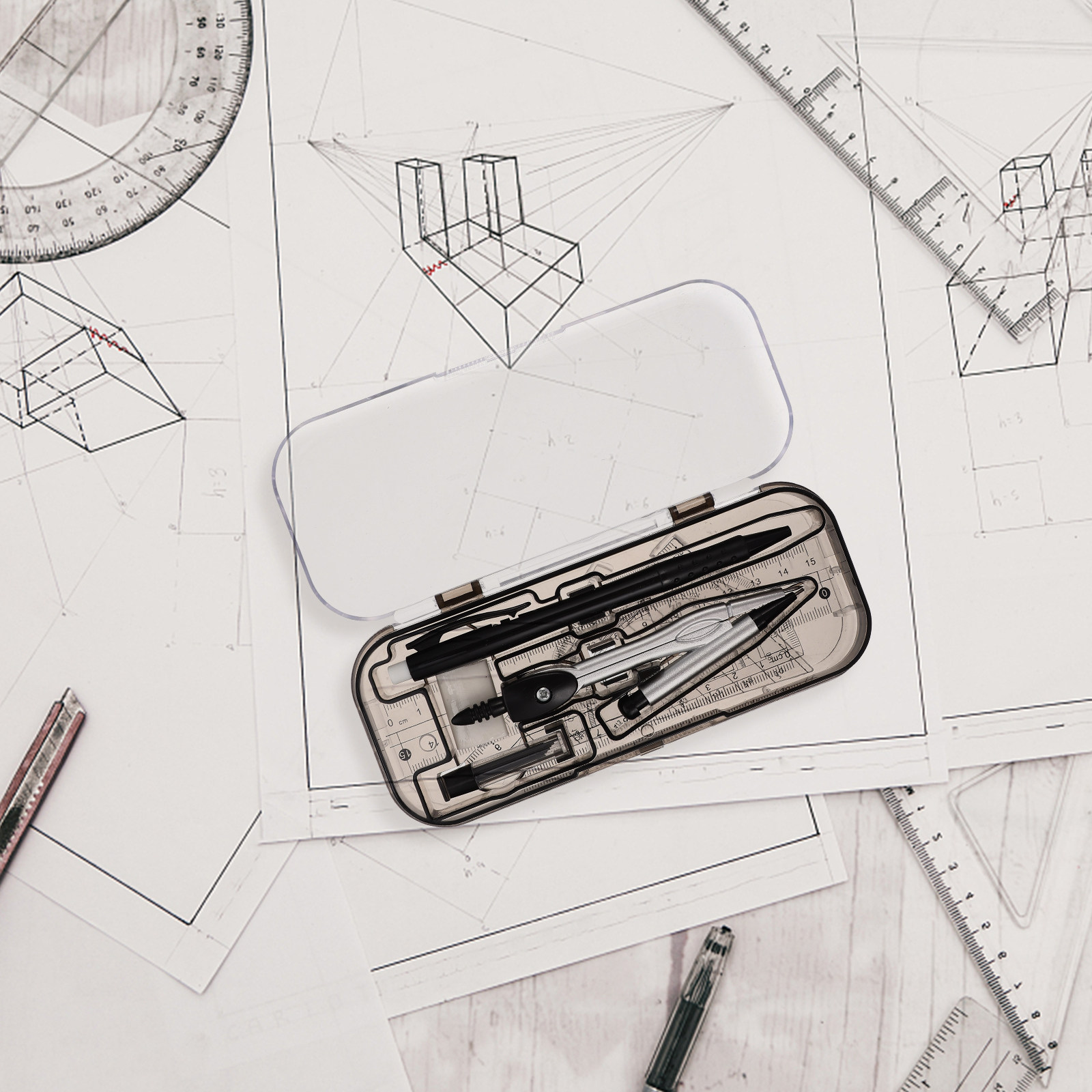 1Set Multifunctional Drafting  - Compass Geometry Set review and price