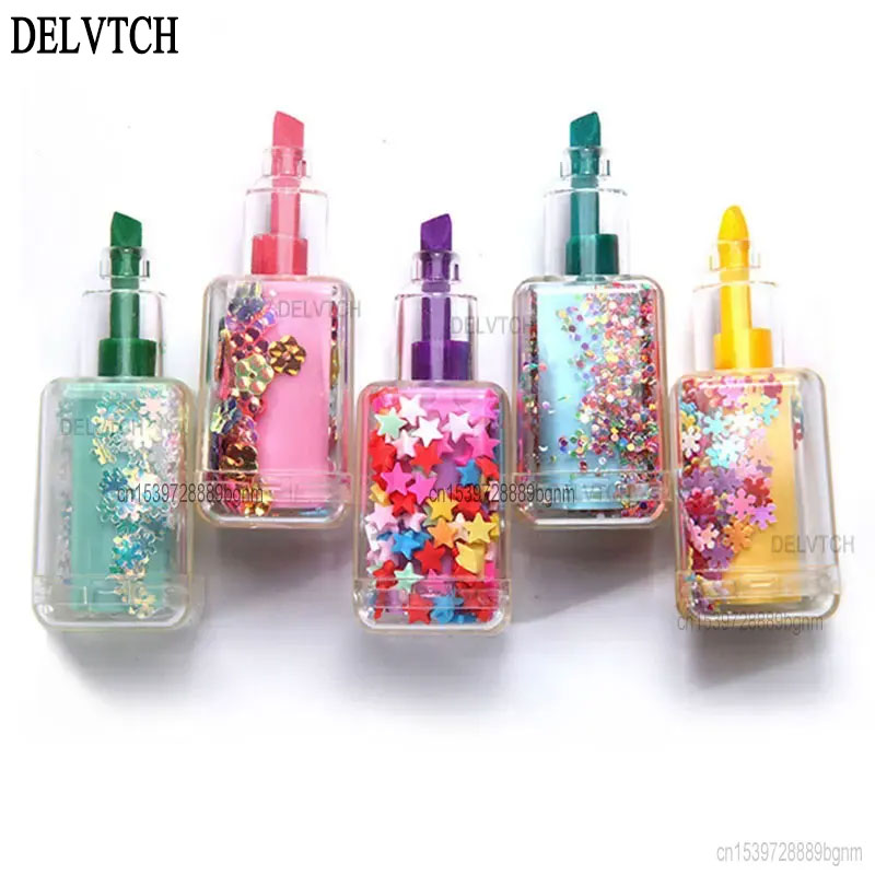 5Pcs Set Mini Sequin Nail Poli - Highlighter Set Pastel review and price