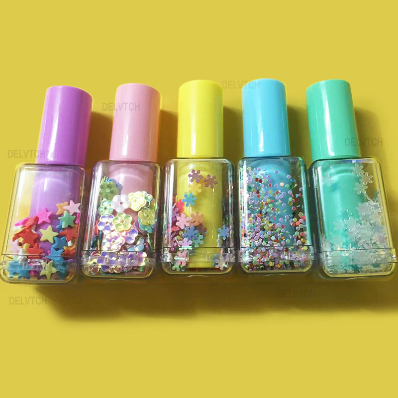 5Pcs Set Mini Sequin Nail Poli - Highlighter Set Pastel review and price