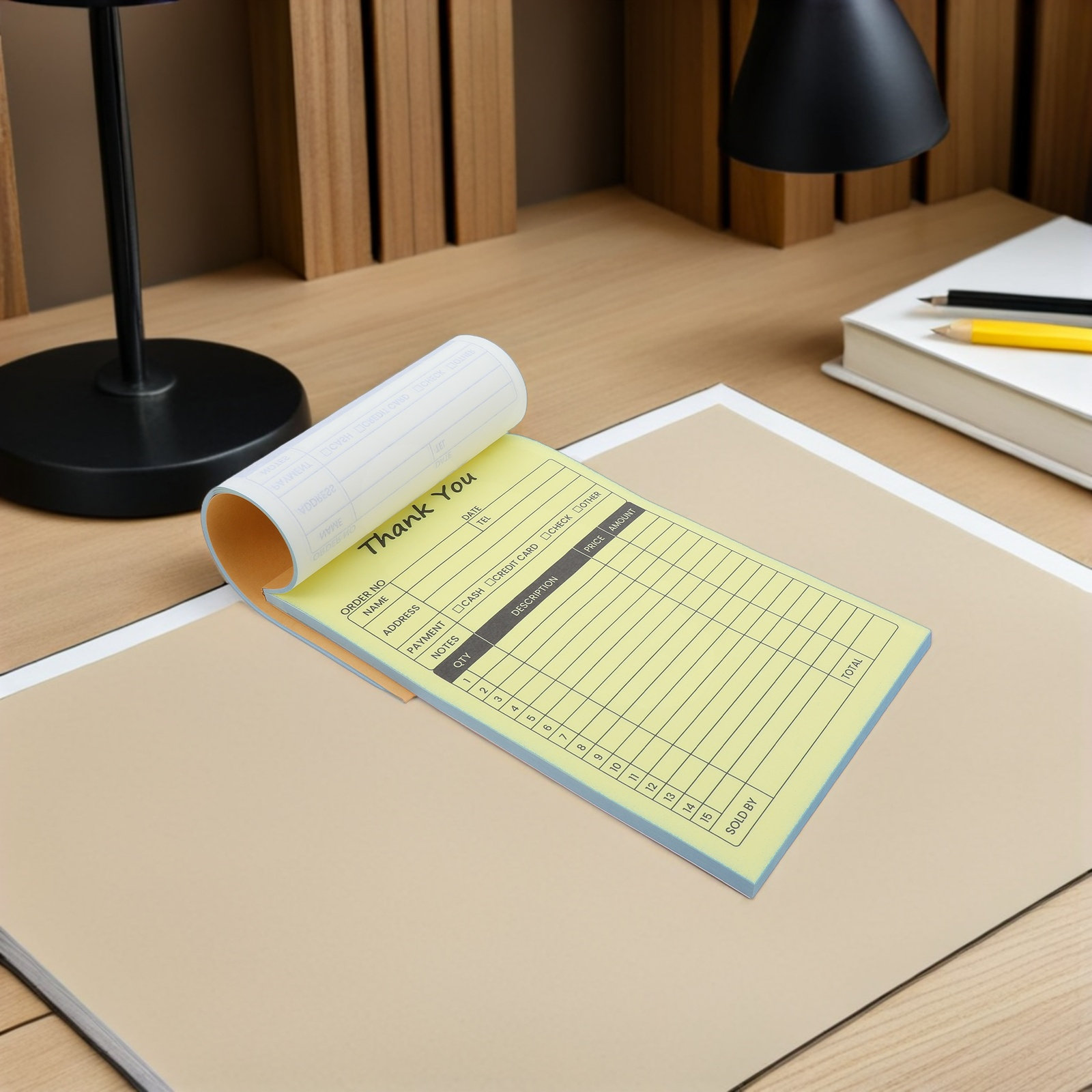 2Pcs 2-Part Invoice Receipt Bo - Carbon Copy Book review and price