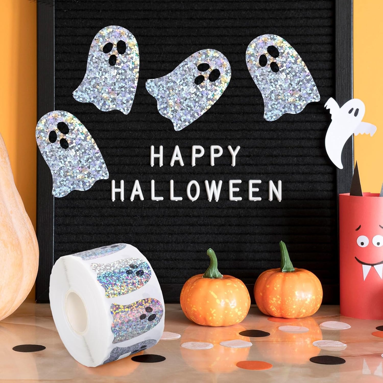 Ghost-Shaped DIY Waterproof St - Sticker Label Roll review and price